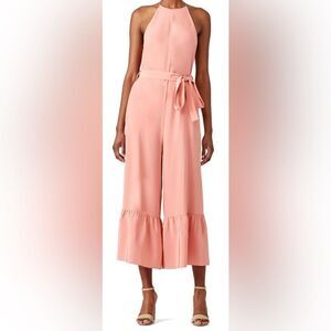 Tibi
Pink Halter Ruffle silk Jumpsuit